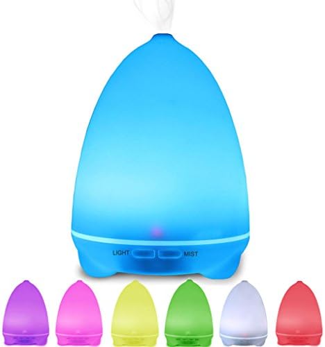 2017 Newest Aromatherapy Essential Oil Diffuser 100ml Humidifier Portable Ultrasonic Aroma Cool Mist Diffuser with 7 Color LED Lights Waterless Auto Shut-off ,Lovely Gift for Wedding&amp;Ladies-BPA Free