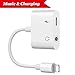 Lightning Jack Headphone Adaptor Charger for 8/8 Plus iPhone 7/7 Plus/iPhone X 10/iPad/iPod Earphone Adapter Headphone Aux Audio & Charge Adaptor,Connector Lightning Cable Support iOS 11 System