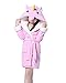 NEWCOSPLAY Children's Unicorn Hooded Pajamas Bath Robe (8Y/10Y, Pink Unicorn)