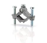THE CIMPLE CO - Electrical Grounding Rod Clamp - Direct Burial Hex Head Grounding Clamp - US Manufactured - UL Listed - for: Antenna, Dish Network, DIRECTV, Comcast, CATV, and more - 1 Pack
