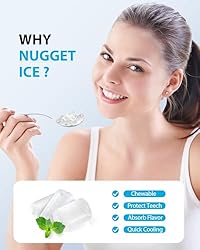Aeitto Nugget Ice Maker 40Lbs/24H, Countertop Soft