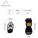 SCIROKKO 3 Pairs Anti-Slip Dog Socks with Golden Paw Pattern - Pet Adjustable Paw Protection for Puppy Indoor Traction Wear on Hardwood Floor，Small