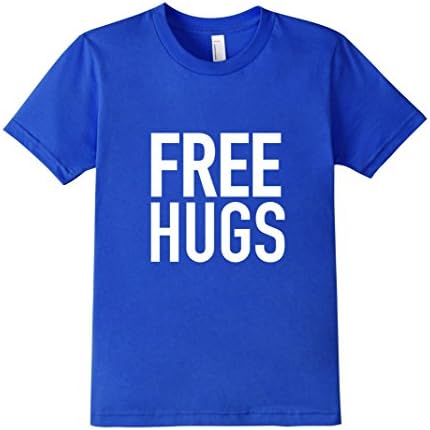 Kids Free Hugs - Adult to Kids T Shirt 12 Royal Blue