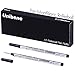 Unibene Compatible Gel Ink Rollerball Refills 12 Pack, 0.7mm Medium Point - Black, Rolling Ball Refills Fit Fineliner Pen