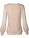 Blouse, Bebonnie Womens Ladies Basic Jersey Fashion Peasant Banded Blouse T Shirts Tunic Top XL Beige