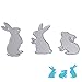 Mimgo Three Bunny Sewing Thread Metal Die Cutting Dies For DIY Scrapbooking Embossing