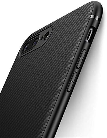Accessories Innovator iPhone 7 Plus Case Full Protection Edge Carbon Fiber Skin + Silicone TPU Material Soft Back Case Cover for iPhone 7 Plus - Black