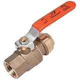 SharkBite 22186-0000LFA Ball Valve 3/4 Inch x 3/4 Inch, Water Valve Shut Off, Female, FNPT, Push-to-Connect, PEX, Copper, CPVC, PE-RT