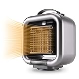 Mumba Mini Space Heater, 650W/1000W Fan Heater PTC Ceramic Heating with Thermostat & Tip Over Protection, Portable Oscillating Small Heater for Home, Office, Bedroom, Pets