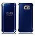 OOKOO Samsung Galaxy S7 edge Case, Mirror Smart Clear View Window Flip Case Cover For Samsung Galaxy S7 edge - Deep Blue