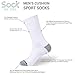 SockMeOne | Mens 10 Pack of White Crew Socks. Moisture, White, Size Medium