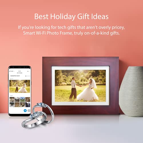 Digital Photo Frame, eco4life 8 inch WiFi Smart Frame with 16GB Storage 1280x800 HD IPS Display