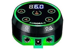 DRAGON ART Tattoo Power Supply - Aurora II Power Supply 2nd Gen Colorful Voltage Fits All Tattoo Machine (Black)