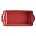 Rachael Ray Cucina Stoneware 9-Inch x 5-Inch Loaf Pan, Cranberry Red