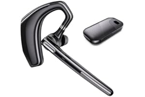 Gixxted Bluetooth Headset, V5.1 Wireless Headset with Noise Canceling Microphone, 110 Hours Work time Bluetooth Earpiece with 500mAh Battery, Compatible with Cell Phones and PC