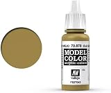 Vallejo Model Color Metallic Old Gold 17 ml Acrylic Paint Eyedropper Brush view 2