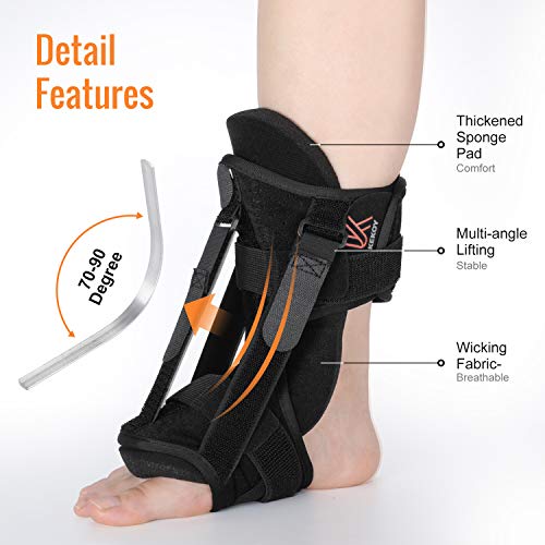 Upgraded 3Straps Plantar Fasciitis Splints Night & Foot Massage Roller