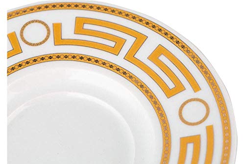 Almina | Türkische Kaffeetassen Set | Mokkatassen | für 6 Personen | Weiß | Gold | – Bild 5