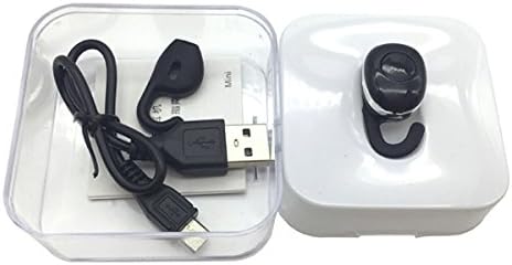 Earphone Mini Bluetooth Wireless Mini 8 in ear Earpiece Cordless Hands free Headphone Blutooth Stereo Auriculares Earbuds Headset Phone For Apple iPhone For Samsung (Black)