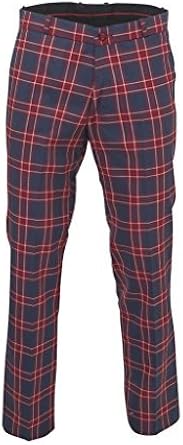 purple tartan trousers mens