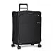 Briggs & Riley Baseline 25 inch Softside Checked Luggage with Spinner Wheels. Expandable Medium Size Suitcase with Compression Packing System, Black