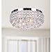 Jojospring Antonia Ornate Crystal Flush Mount Chandelier in Chrome
