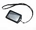 yueton 10pcs Vertical Style Leather Business ID Badge Card Holder, Name Card Business Card Holder Tag with Long Neck Strap Band Lanyard (Black)
