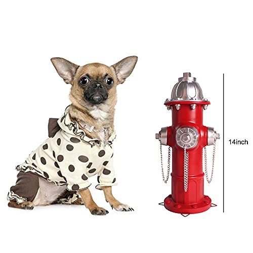 Dog Fire Hydrant Puppy Statue Puppy Pee Post Gift for Fireman, Fire