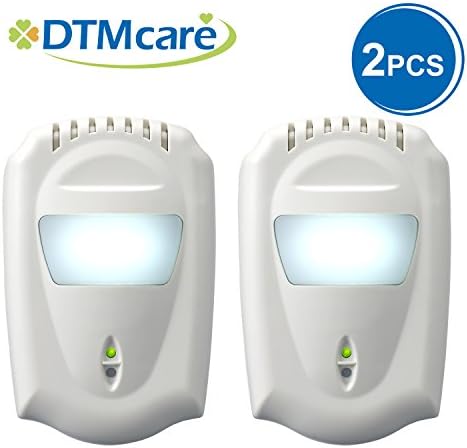 (2 Pack) Anion (Negative Charged Ion) Air Purifier, Refresher, Cleaner with LED night light. SGS test report of Ion detected. Plug-in purifier recharges your mind/body. Eliminating odors,dust,pollen.