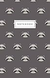 Notebook: Cute Racoon Print - Beautiful Design: 5.5