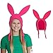 Pink Bunny Rabbit Ears Hat Cosplay Costume Halloween Fleece Hat
