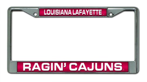 NCAA Louisiana Lafayette Ragin Cajuns Laser Cut Chrome Plate Frame