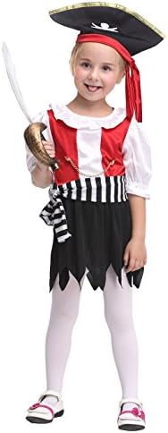 Girlscos Girl's Jazz Costumes Dress Kids Halloween Cosplay Costumes Small Red