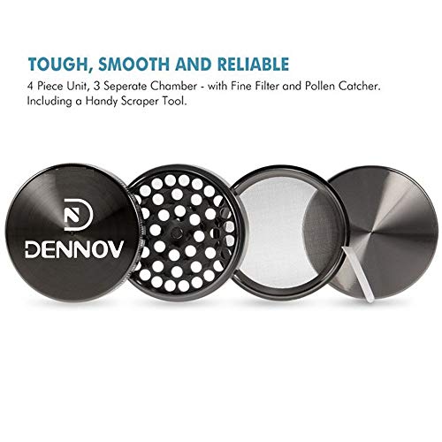 DENNOV Spice Herb Grinder, 4 Piece 2.2\