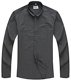 Ivyrobes Mens Tab-Collar Long Sleeves Clergy Shirt Grey