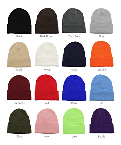 Parazon Custom Embroidery Personalized Text Ski Toboggan Knit Cuffed Embroidered Beanie (Burgundy)