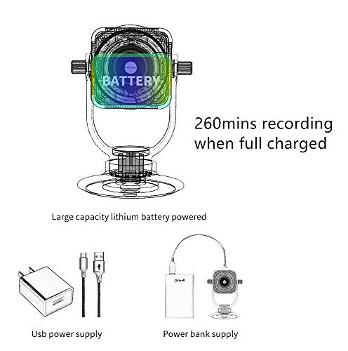 Mini WiFi Spy Camera 1080P Small Wireless Hidden Cameras with Audio and Video Home Security Cameras Built in 800mAh Battery with 12x Optical Zoom Lens Rotatable Bracket Motion Detection Phone APP