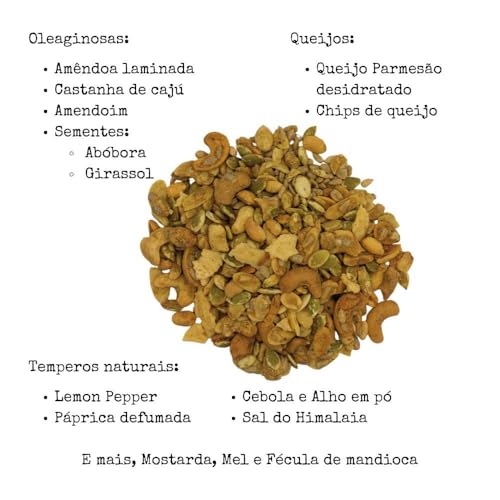 Tia Sônia, Granola Salgada Francesa Parmesão Castanhas Kit 200g cada Tia Sônia Artesanal Sem Glúten