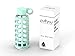 purifyou Premium Glass Water Bottle with Silicone Sleeve and Stainless Steel Lid, 12/32 oz (Glow in The Dark, 12 oz)