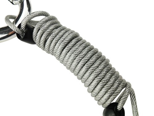 CHCYCLE Motorcycle helmet lock helmet motorcycle accessories with Security Cable (Silver)