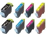 8-Pack Ink w/ Chip for PGI-5BK CLI-8 Canon Pixma iP3300 iP3500 MP510 MX700