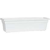 Root &amp; Vessel 16242 Countryside Flower Box Planter, White, 24-Inch