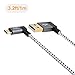 CableCreation Left Angle USB 2.0 A Male to Left Angle Micro USB B Male Cable, Micro USB Cable with Gold-Plated and Aluminium Case, 1 Meter/ 3.2ft, Space Gray