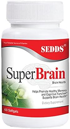 SEDDS Super Brain: Zinc & Nootropic Supplement | Supports Focus, Energy, Memory & Mental Clarity | Enhance Cognitive Function with Ginkgo Biloba, Rhodiola & Phospholipid Serine| 60 softgel