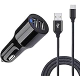 Car Charger for Google Pixel/XL / Pixel C/Pixel 2/2 XL / 3 XL, FiveBox 4.8A Dual USB Fast Car Charger Phone Car Charger Adapter Vehicle Charger with 6FT Type C Charger USB C Cable Charging Cord