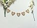 CJESLNA Cards Hessian Bunting Banner Heart Rustic Wedding Decor