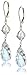 Amazon Collection Sterling Silver Swarovski Elements Crystal Aurora Borealis Pear Shape Drop and Bicone Earrings