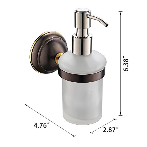 CRO DECOR Hand Soap Dispenser Oil Rubbed Bronze Wall Mount Liquid Soap Dispenser for Bathroom
