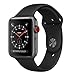 Apple Watch Series 3 - GPS+Cellular - Space Gray Aluminum Case with Gray Sport Band - 38mm (Renewed)