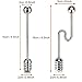 2 Pieces Honey Dipper Sticks Stainless Steel, Straight and Curved Honey Spoon Wand Stirrer for Honey Pot Jar Containers-6.3 Inch